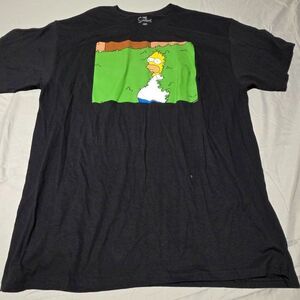 Large Mens The Simpsons Black 100% Cotten T-Shirt